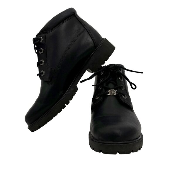 Timberland Nellie Black Leather Chukka Boot • Waterproof Streetwear Urban Grunge - Picture 2 of 16